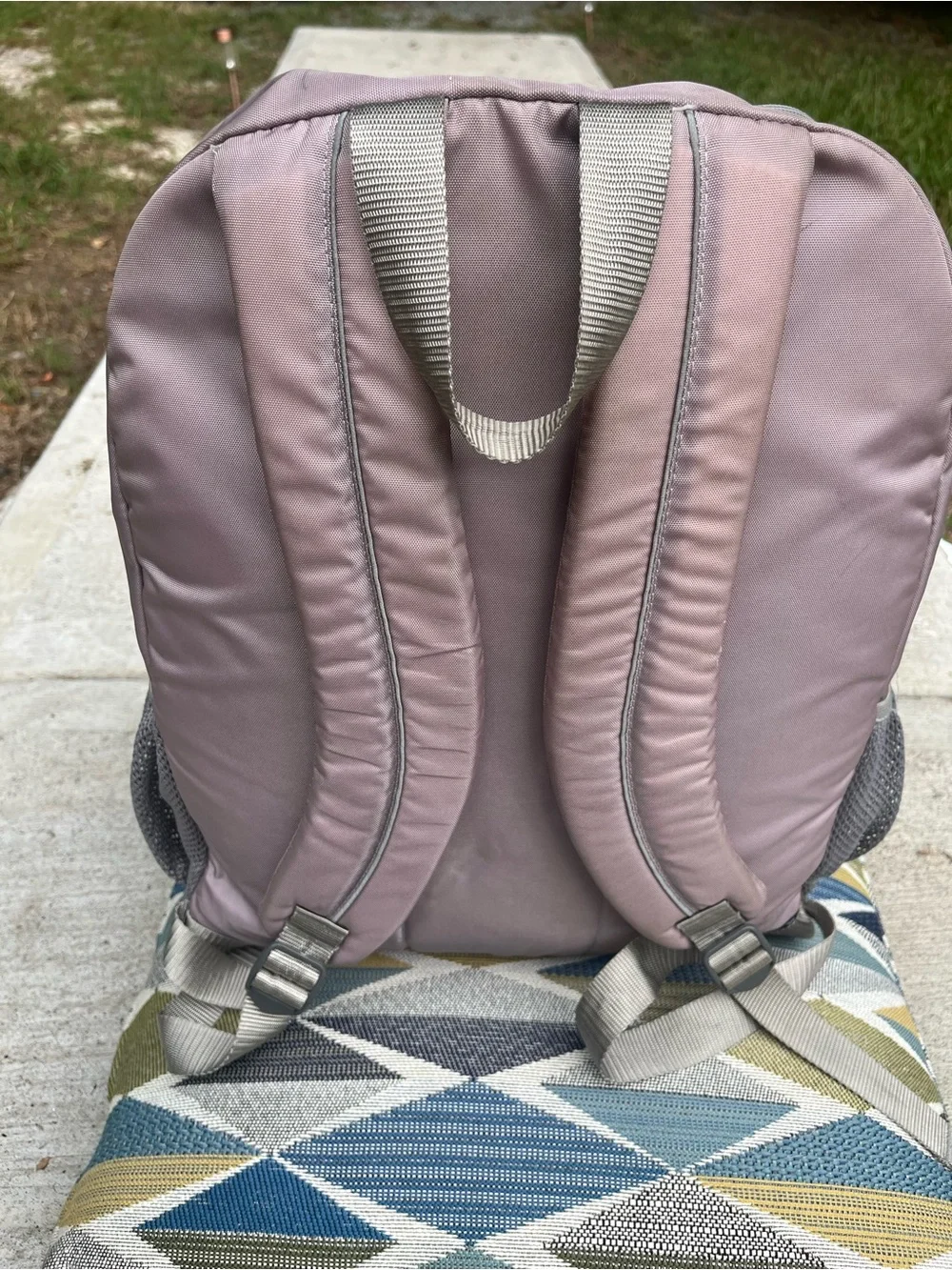 L.L. Bean Mauve-Gray Men's Backpack with Reflective Accent